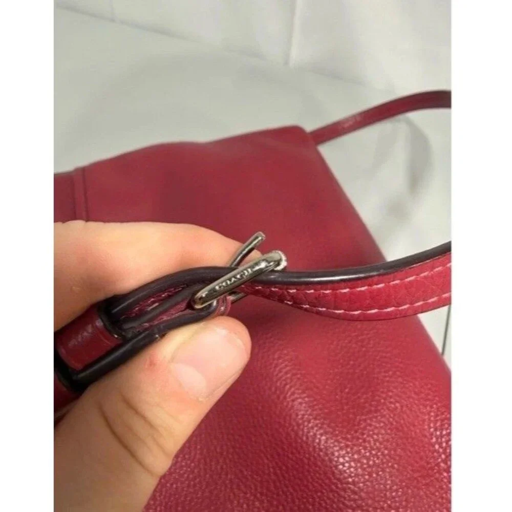 Coach Raspberry Pink Pebbled Leather Crossbody Bag F28035